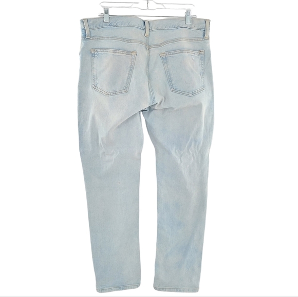 Old Navy Mens Slim 36x 30 Built In Tough Flex‎ Jeans Distressed Light blue - Picture 4 of 4